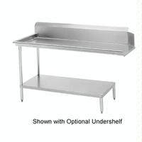Advance Tabco DTCS6048L Clean Dishtable Straight On Machine Left Right to Left Operation 1012 Backsplash 47 Long
