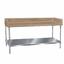 Advance Tabco BG304 Bakers Table Maple Wood Top with Splash at Rear and Both Sides Galvanized Undershelf 30 Front to Back x 48 Long