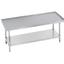 Advance Tabco EGLG304X Equipment Stand 30 Front to Back x 48 Left to Right 18 Gauge Stainless Steel Top Galvanized Legs and Undershelt
