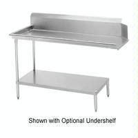 Advance Tabco DTCS6024R Clean Dishtable Straight On Machine Right Left to Right Operation 1012 Backsplash 24 Long