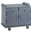 Cambro MDC1418S20191 Enclosed Tray Truck Meal Delivery Truck 20 14 x 18 Tray Capacity Low Profile Double Doors Poly Construction 5 Casters Granite Gray Healthcare and Correctional Facilities