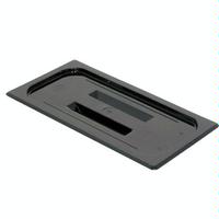 Cambro 30CWCH110 Polycarbonate Food Pan Lid 13 Size Black with Handle Priced Each Sold in Cases of 6