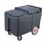 Cambro ICS175L110 Ice Caddy 175 Lb Capacity Sliding Lid Four 5 Casters Two Fixed and Two Swivel Black