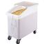 Cambro IBS27148 Ingredient Bin Mobile 27 Gallon Capacity Seamless Polyethylene Bin 3 Casters White with Clear Cover