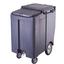 Cambro ICS200TB110 Ice Caddy 200 Lb Capacity Sliding Lid Two 5 Casters One with Brake Two 10 Caster Black