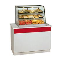 Federal Industries CH4828 Food Display Case Heated Countertop Curved Glass 2 Shelves Humidified Counter Not Included