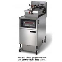 HennyPenny PFG60005 Pressure Fryer 43 Lb Oil Capacity 80000 BTU Max Oil Filter System Solid State Ignition Computron 8000 Control Casters CA VERSION