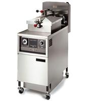 HennyPenny PFG60003 Pressure Fryer 43 Lb Oil Capacity 80000 BTU Max Oil Filter System Solid State Ignition Computron 1000 Control Casters