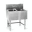 Eagle Group B2224 Underbar Sink Two Compartment 24 Wide x 24 Front To Back With Deck Mounted Faucet No Workboards SpecBar 2000 Series
