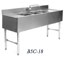 Eagle Group B6C418 Underbar Sink Four Compartments 72 Long x 20 Front to Back 10 x 14 x 10 Deep Bowls 13 Drainboard Left and Right With Faucet 1800 Series