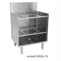 Eagle Group WBGR1824 Glass Rack Storage Cabinet 18 Long x 24 Front to Back 2 Rack Capacity Drain Board Top and Drain
