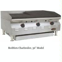 Eagle Group CLCHRBL24NGX CharBroiler 24 Length Countertop Lava Rock Gas 32000 BTU every 12 RedHots Chef Line Series