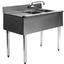 Eagle Group B3L218 Underbar Sink Two Compartment 36 Long x 20 Front to Back With Backsplash Mounted Faucet 13 Drainboard on Left 1800 Series
