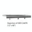 Eagle Group SWS1236TR164 Shelf Wall Mount Flat Front With TapeOn Ticket Rail Disassembled 16 Gauge Stainless Steel 36 Long x 12 Deep SnapnSlide Series