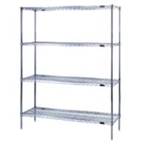 Eagle Group S4741830S Wire Shelving Starter Kit 4 18W x 30L Shelves 4 74 Posts Stainless Steel Finish with Microgard NSF