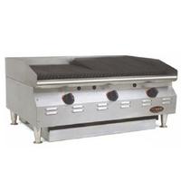 Eagle Group CLCHRBL36NGX CharBroiler 36 Length Countertop Lava Rock Gas 32000 BTU every 12 RedHots Chef Line Series