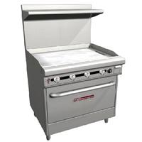 Southbend S36A3G Range 36 Manual Griddle 64000 BTU With 26 Convection Oven 35000 BTU S Series