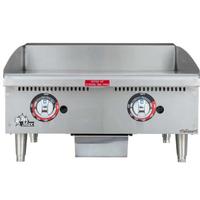 Star 624TF 24 Gas Countertop Griddle 28300 BTU Every 12 1 Thick Plate Thermostatic Controls