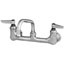 TS Brass B0232 Sink Mixing Faucet w6 Swing Nozzle Wall Mounted 8 Centers Lever Handles