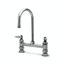 TS Brass B0321CC Deck Mixing Faucet with Swivel Gooseneck 11 34 Deck to Top of Rigid Gooseneck 8 Centers Lever Handles 12 IPS Male Inlets