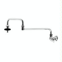 TS Brass B0594 Pot Filler Faucet Splash Mounted Single Valve doublejoint nozzle 24 L with insulated offon control valve at outlet 12 IPS female inlet