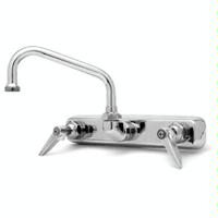 TS Brass B1126 Wall Mount Faucet With 8 Swing Nozzle 8 Centers Level Handles