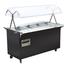 Vollrath 38710 Hot Food Table 4 Pan 60 Long x 24 Wide 35 Work Surface Complete with Buffet Breath Guard Black Affordable Portable Series