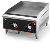 Vollrath 924GGM Griddle Countertop Gas 24 Wide 30000 BTU Every 12 1 Thick Plate Manual Controls Cayenne Heavy Duty Series