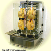 Equipex GR60E Vertical Broiler Grill Countertop Electric 55 Lb Meat Capacity 2 Heating Zones 4 Heating Elements