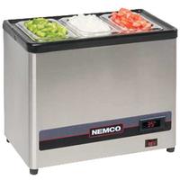 Nemco 90203 Cold Condiment Chiller Includes 3 19 Size Stainless Pans with Clear Lids