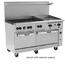 Vulcan 60SS6B24GN 60 Range 6 Burners 30000 BTU 24 Manual Griddle Right with Two Standard Ovens Left Oven 23000 BTU Right Oven 35000 BTU NG