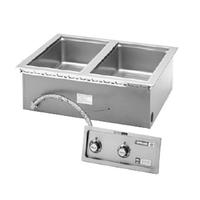Wells MOD200TDM Food Warmer Top Mount Built In Electric 2 12 x 20 Openings with Drains With Valve WetDry Individual Thermostatic Controls