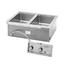 Wells MOD200DM Food Warmer Top Mount Built In Electric 2 12 x 20 Openings with Drains With Valve WetDry Infinite Controls