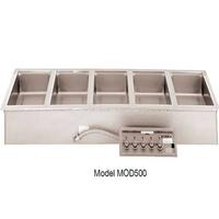 Wells MOD500T Food Warmer Top Mount BuiltIn Electric 5 12 x 20 OpeningsWetDry Individual Thermostatic Controls 