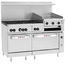 Wolf Wol Range 60 Wide Gas 6 Burners 30000 BTU 24 Raised Griddle Broiler With Manual Controls With Two Standard Ovens