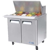 Turbo Air MST3615N6 Refrigerated Counter Sandwich Salad Prep Table Mega Top 15 16 Size Insert Pans 3638 Length Casters