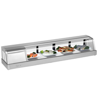 Turbo Air SAK60LN Refrigerated Sushi Display Case Compressor on Left from Front View 5934 Long 