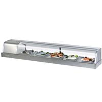 Turbo Air SAK70LN Refrigerated Sushi Display Case Compressor on Left from Front View 7114 Long