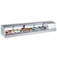 Turbo Air SAK70RN Refrigerated Sushi Display Case Compressor on Right from Front View 7114 Long