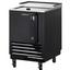 Turbo Air TBC24SBN6 Bottle Cooler Capacity 5 12 Oz Bottles or 62 12 Oz Cans Cases 24 Long Stainless Countertop and Lid Black Exterior Super Deluxe Series 