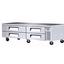 Turbo Air TCBE82SDRN Refrigerated Chef Base 4 Drawers 8358 Length Accomodates 60 16 Size Pans 5 Castors