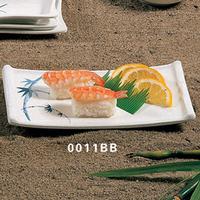 Thunder Group 0011BB Sashimi Platter 812 x 434 Melamine NSF Blue Bamboo Priced By the Dozen Sold in Case of 1 Dozen