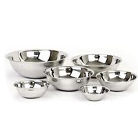 Thunder Group SLMB201 Mixing Bowl 34 Quart Curved Lip Heavy Duty Stainless Steel 22 Gauge Priced Each Sold in Cases of 24