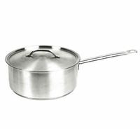 Thunder Group SLSSP060 Sauce Pan 6 Quart With Cover Induction ready Stainless Steel Priced Each Purchased in Cases of 6