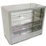 Omcan 26086 Straight Glass Heated Countertop Display Merchandiser 86F 185F 25 Length Rear Doors