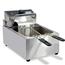 Omcan 39371 Fryer Electric Countertop 6 Litre13 Lb Oil Capacity Single Frypot with 2 Baskets 220601