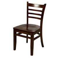 Oak Street WC101WA Ladder Back Dining Chair Walnut Finish Priced Each Sold in Pallets of 16