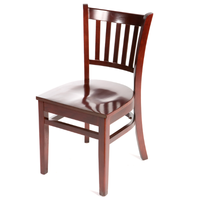 Oak Street WC102MH Beechwood Vertical Back Dining Chair Priced Each sold in Pallets of 16 Mahogany