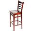 Oak Street WB101MH Bar Stool Ladder Back Solid Wood Beech Frame Mahogany Finish Matching Mahogany Wooden Seat Std Priced Each Sold in Pallets of 8