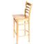 Oak Street WB101NT Bar Stool Ladder Back Solid Wood Beech Frame Natural Finish Matching Natural Wooden Seat Std Priced Each Sold in Pallets of 8